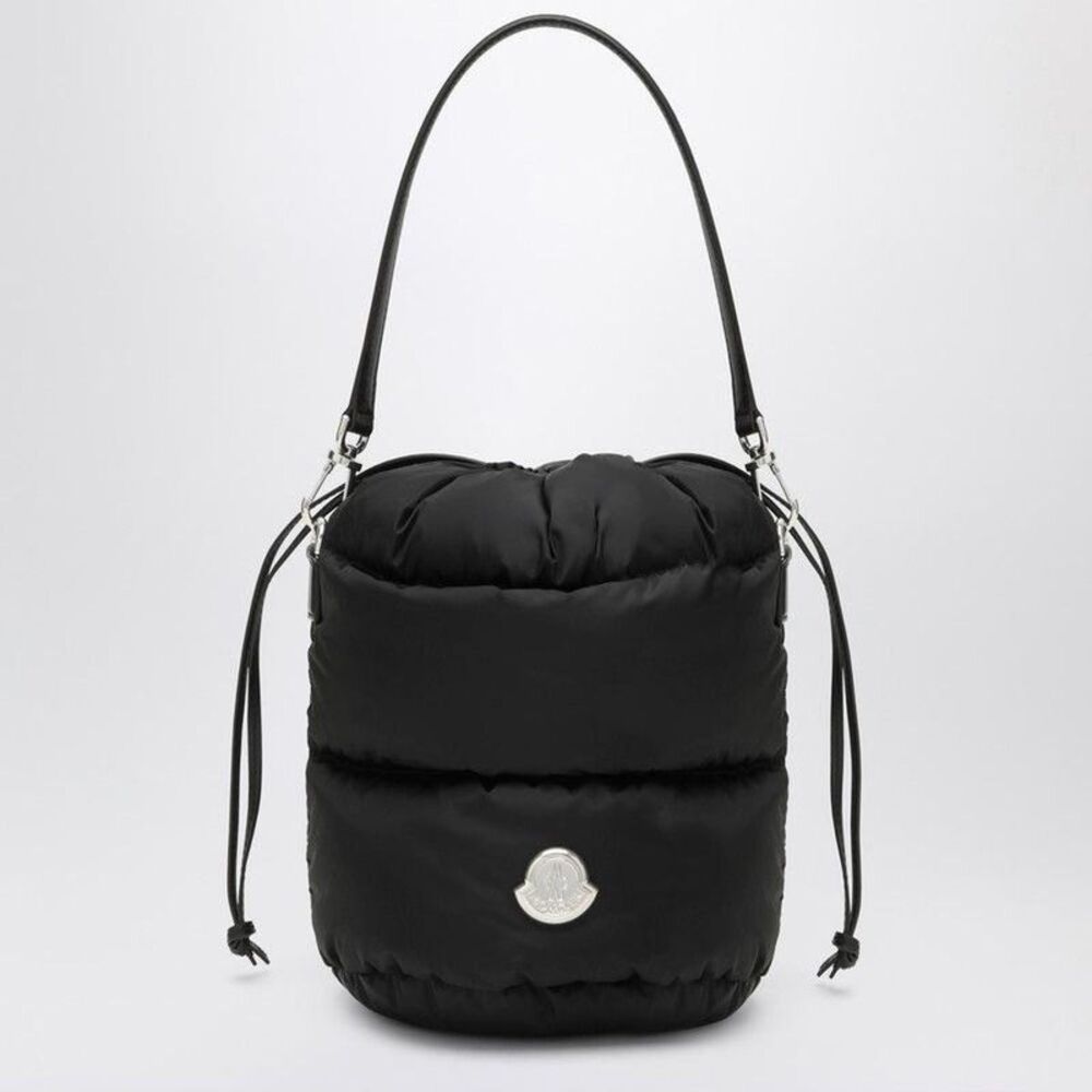 MONCLER Quilted Puffer Bucket Handbag Women BLACK Handbags
